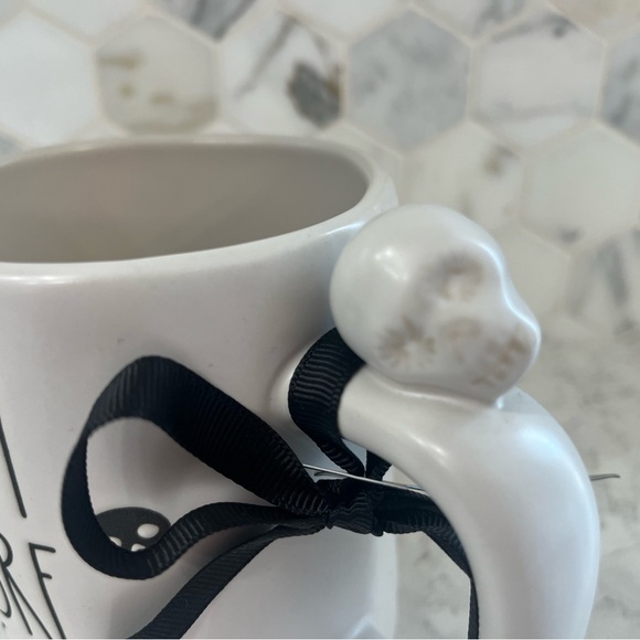 Rae Dunn 'Death Before Decaf’ Skeleton Mug NWT - Picture 5 of 6